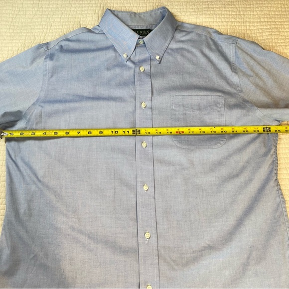 Lauren Ralph Lauren Button Down Shirt Size XL Light Blue Long Sleeve Non Iron - Picture 13 of 14